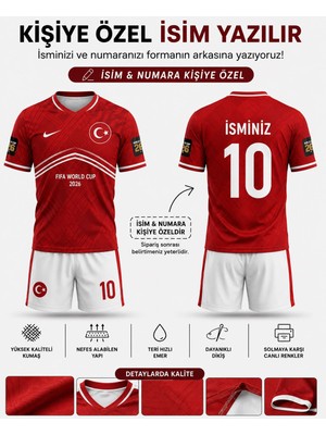 Türkıye Mıllı Takım Dünya Kupası Forması Kışıye Özel Isım Yazılır