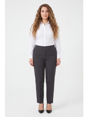 Linavis Kadın Büyük Beden Kumaş Pantolon Lastikli 2200 BGL-ST02974