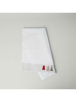 Esranın Dünyası Linens Pine Pamuk 50X85 cm Yüz Havlusu Ekru