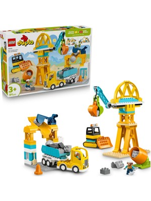 Esranın Dünyası LEGO Duplo Kasabası 3'ü 1 Arada Inşaat Sahası ve Araçları 10476