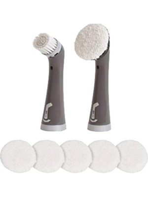Esranın Dünyası Rubbermaid Reveal Power Scrubber Takmak Için, Yumuşak Kıllar ve 6 Mikrofiber Pedli Cırt Cırtlı Başlık, Kablosuz Elektrikli Pille Çalışan Ovma Fırçası Için,