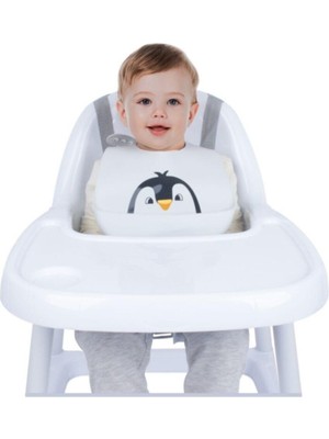 Esranın Dünyası Sevi Bebe Silikon Mama Önlüğü (Gri)
