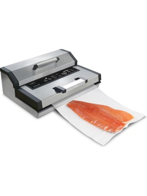 Caso Fastvac 4000 Ticari Vakum Kapatma Makinesi, Ayarlanabilir Vakum Gücü (Yumuşak Gıdalar Için), 40 cm Genişliğe Kadar Torbalar ve Rulolar, 20L/DAKIKA Güçlü Vakum Pompası, Antrasit