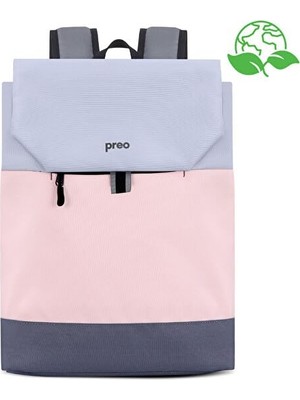 Esranın Dünyası MCS-1302 14.1" Mycase Eco Günlük Pembe Gri Sırt Çantası