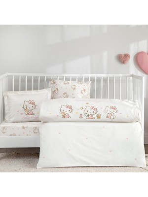 Esranın Dünyası Taç Lisanslı Hello Kitty Cute Baby Pamuk Bebek Nevresim Takımı