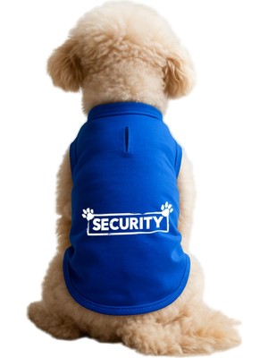 Esranın Dünyası Mpz Pets Kedi ve Köpek Kıyafeti & Elbisesi Saks Mavi Security Atlet 3xl