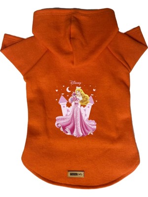 Esranın Dünyası Monopetz Kapişonlu Polar Sweatshirt Köpek ve Kedi Kıyafeti & Elbisesi Turuncu Princess Xl