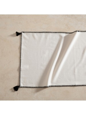 Esranın Dünyası Oradea Püsküllü Runner Siyah 45X145 cm