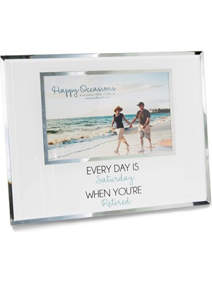 Esranın Dünyası Pavilion Gift Company Every Day Is Saturday When Your're Retired Resim Çerçevesi, Gümüş