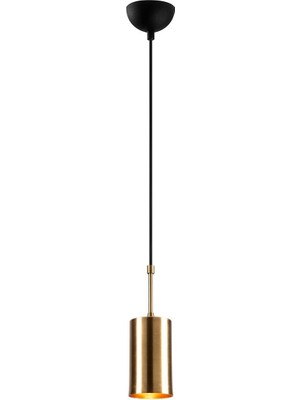 Esranın Dünyası Amber LED Metal Gövdeli Tekli Sarkıt Avize Mutfak ve Salon Için E27 Uyumlu, SIYAH-6396