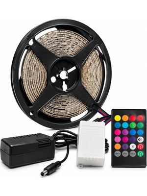 Esranın Dünyası Rgb LED Şerit Işık Seti 5 Metre – Kumandalı, 54 Led/m, 2835 Smd, Su Geçirmez, Adaptör ve Kontrol Ünitesi Dahil, Tv Arkası, Oda, Tavan ve Dekoratif Aydınlatma