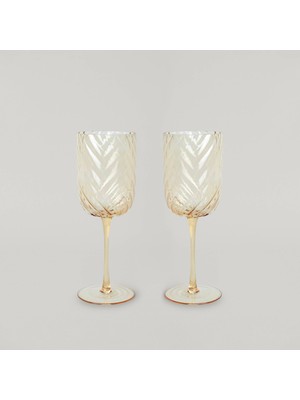 Esranın Dünyası Linens Nicole 2'li 400 ml Kadeh Amber