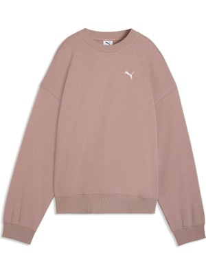 Esranın Dünyası Puma Wardrobe Essentials Kadın Geniş Kesim Sweatshirt, Sandstone, S Beden