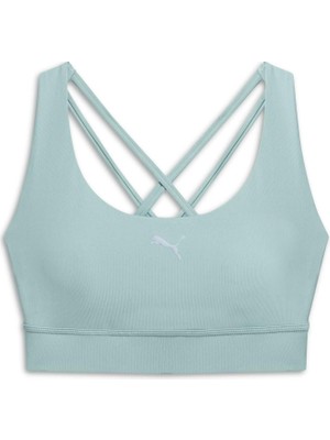 Esranın Dünyası Puma Puma Traınıng Mıd Impact Kadın Spor Sütyeni, Green Fog, L