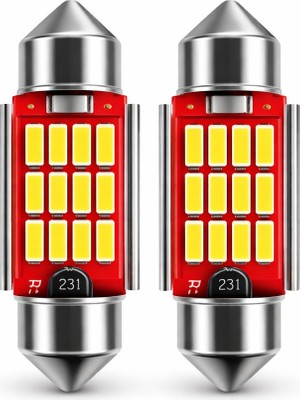 Esranın Dünyası 36MM C5W Sofit LED Ampul, Beyaz, Canbus Arıza Lambası Yakmaz, Plaka ve Tavan Lambası Için, 2 Adet