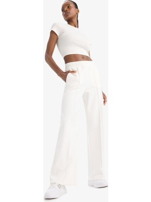 Esranın Dünyası Defacto Wide Leg Geniş Paça Çift Cepli Standart Boy Sporcu Pantolon E3563AX25SM