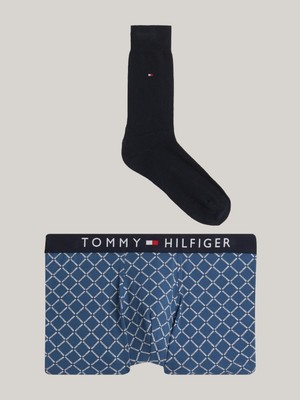 Esranın Dünyası Tommy Hilfiger Trunk & Sock Set Erkek Ayakkabı Micro Foulard/des Sky Xl