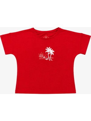Blackspade Kız Çocuk T-Shirt 52102 - Kırmızı