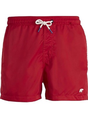 Esranın Dünyası Jacksonville Ks Deniz Şortu Crimson Red Kırmızı King Size Erkek Şort Mayo