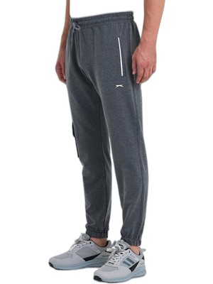 Esranın Dünyası Slazenger Parı In Erkek Cepli Dar Paça Koyu Gri Eşofman Altı