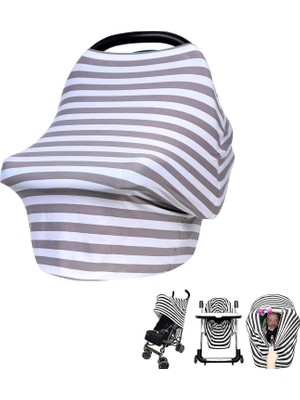 Esranın Dünyası Aputue Emzirme Örtüsü, 5'inde 1 Örtü, Heather Gray Çizgili, Emzirme Örtüsü, Bebek Arabası Koltuğu, Taşıyıcı, Alışveriş Arabası, Şezlong Tentesi Için, Yenidoğan Ihtiyaçları