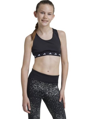 Esranın Dünyası Adidas Kız Çocuk Jg Power Tf Bra Sporcu Sütyeni - Orta Destekli Black/carbon/whıte 11-12 Yaş