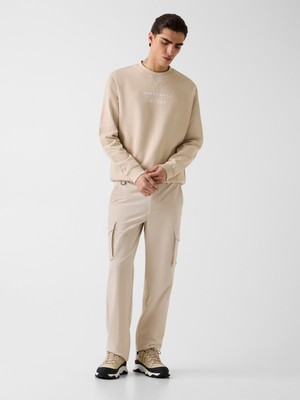 Esranın Dünyası Guess Erkek Sweatshirt, Krem, L Beden