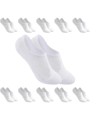 Esranın Dünyası David Benjamin Unisex 10’lu Premium Kutulu Pamuk Sneaker Çorap Patik Çorap - Nefes Alabilen, Kaymaz, Dikişsiz - Kadın & Erkek Için Yumuşak, Kısa Çorap, Spor Çorabı - Yürüyüş, Koşu Için (Beyaz, 43-46)