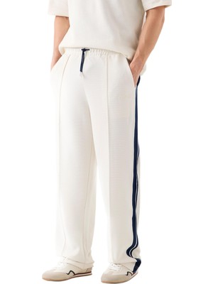 Esranın Dünyası Guess Spiros Erkek Aktif Giyim Jogger Fit Eşofman Altı, Beyaz, S Beden