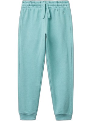 Esranın Dünyası Benetton Lastikli Paça Gri - Yeşil Kız Çocuk Eşofman Altı, 6-7 Yaş, 5003306402, Gri - Yeşil, Kız-Çocuk
