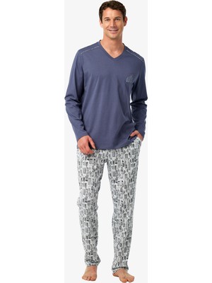 Blackspade Erkek Pijama Takımı 40994 - Indigo