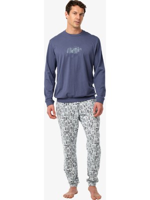 Blackspade Erkek Pijama Takımı 40995 - Indigo