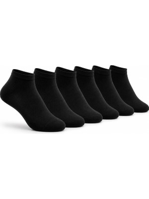 Esranın Dünyası Rıseof Socks Erkek Siyah Pamuklu Bilek Üstü Çorap 6'lı Paket 43-46