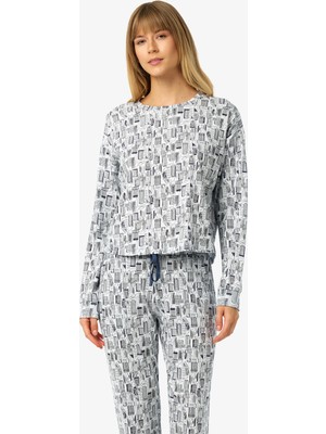 Blackspade Kadın Pijama Takımı 52234 - Baskılı