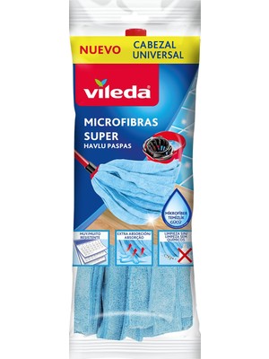 Esranın Dünyası Vileda Mikrofiber Havlu Paspas, Açık Mavi, Standart