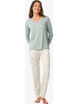 Blackspade Kadın Pijama Takımı 52216 - Yeşil