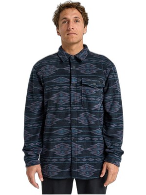 Esranın Dünyası Bıllabong EBYFT00145 Furnace Flannel Erkek Polar Gömlek Siyah Mor