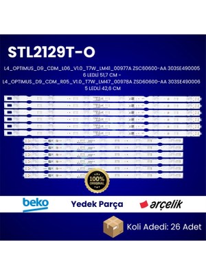 Uravas Store Beko Uyumlu 42,5 cm ve 51,6 cm Tv LED Bar Seti