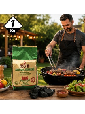 Tri Stax 1 kg Mangal Kömürü - Çıra Hediyeli - Meşe Kömürü
