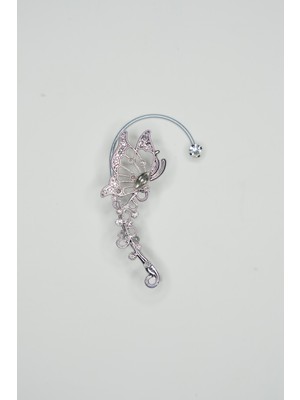 Taşlı Kelebek Sağ Kulak Earcuff