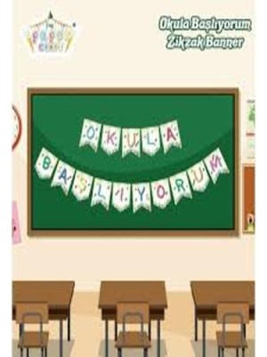 Okula Başlıyorum Banner Renkli