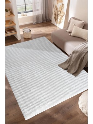 Esranın Dünyası Mec Home Soft White Bubble Peluş Halı – Modern, Yumuşak Doku, Makinede Yıkanabilir, Kaymaz Tabanlı, Ev Dekorasyonu Için Şık Tasarım (40X60 Cm)