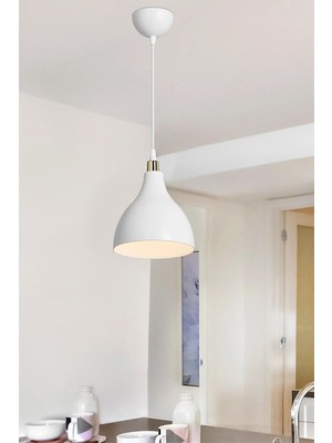 Esranın Dünyası Ag Lightdesign Beyaz Sarkıt Avize Yatak Odası Salon Mutfak Koridor Lamba 18 AGNM94