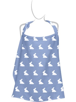 Esranın Dünyası Deux Lapıns Mono Lapin Royal Blue Müslin Bebek Emzirme Önlüğü BBKEMO-RYB-000STD