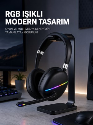 tp Kablosuz Bluetooth 5.0 Kulaklık Rgb Işıklı Tasarım - Lisinya