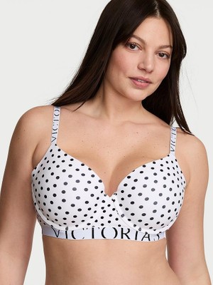 Victoria's Secret Pamuklu Logo Detaylı Hafif Dolgu Destekli Demi Sütyen