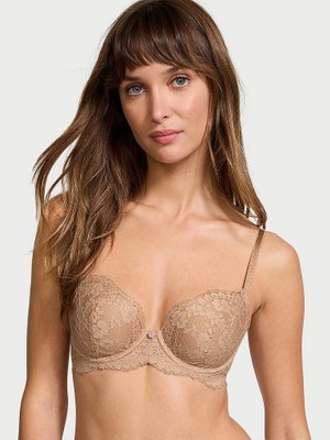 Victoria's Secret Dantelli Hafif Dolgu Destekli Klasik Toparlayıcılı Demi Sütyen
