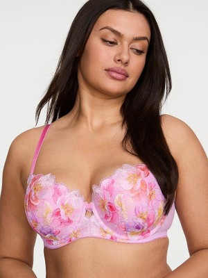 Victoria's Secret Watercolor Işlemeli Hafif Dolgu Destekli Demi Sütyen