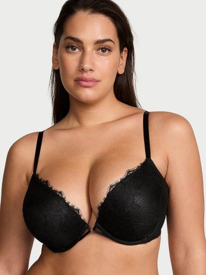 Victoria's Secret Bombshell Iki Beden Büyük Gösteren Gül Dantelli Push-Up Sütyen