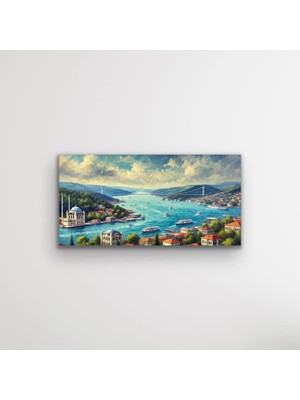 Gees Global Istanbul Boğaz Manzarası Kanvas Tablo 60X120CM